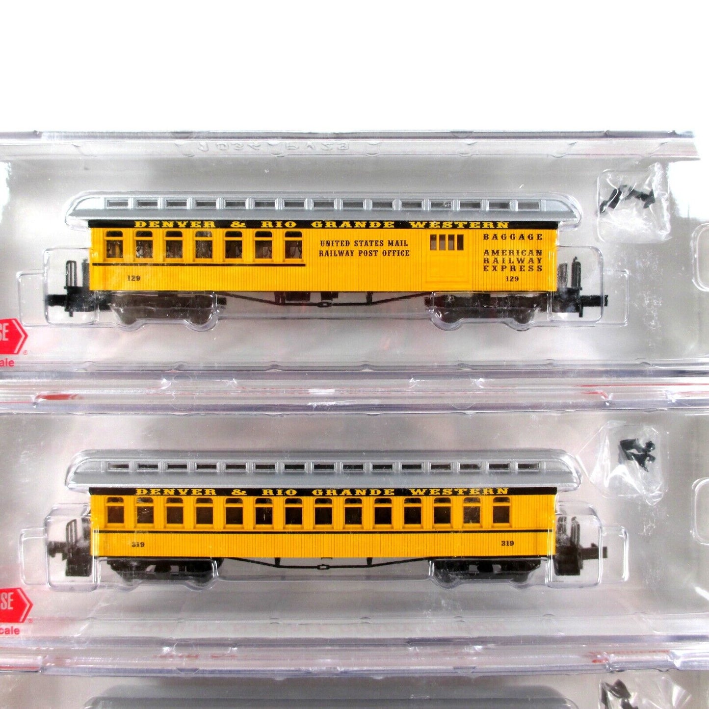 N Scale D&RGW OVERLAND *Silverton* Passenger Set -Roundhouse 89414, Knuckle Cplr