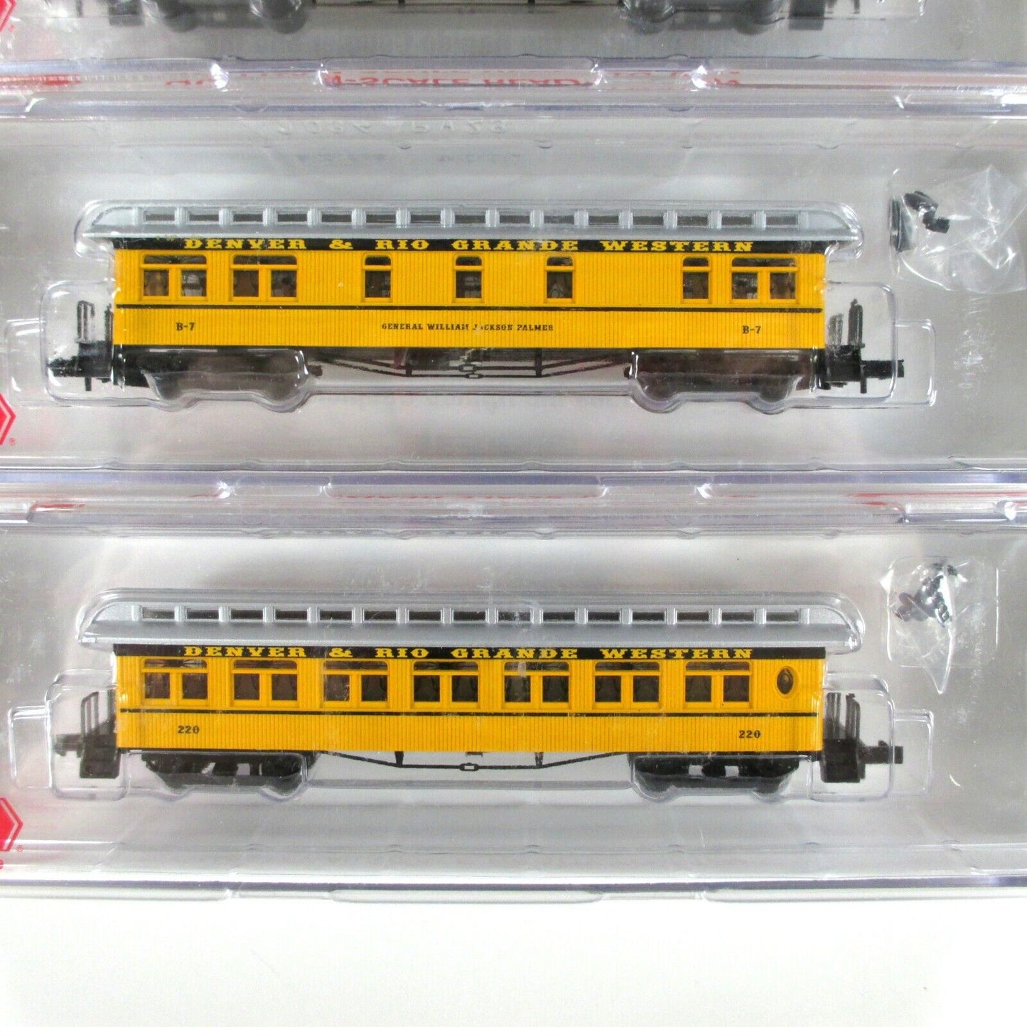 N Scale D&RGW OVERLAND *Silverton* Passenger Set -Roundhouse 89414, Knuckle Cplr