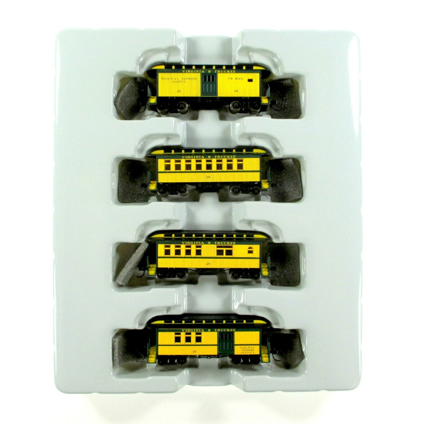 N Scale VIRGINIA & TRUCKEE Overton Old-Time Passenger 4-Car Set -  Athearn 11026