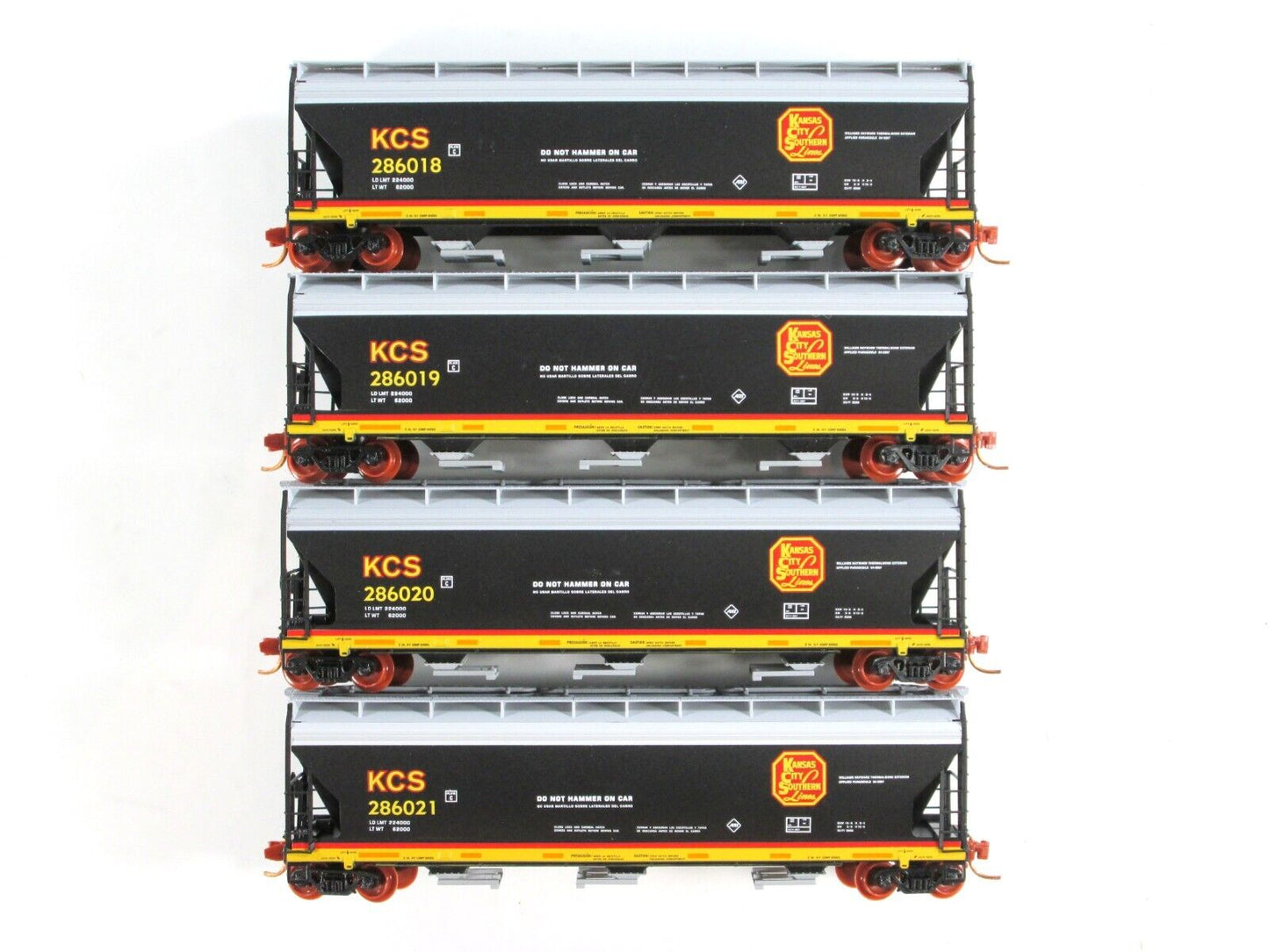 N Scale *KANSAS CITY SOUTHERN BELLE* Hopper 4-Pack #23 - Micro Trains 99300023