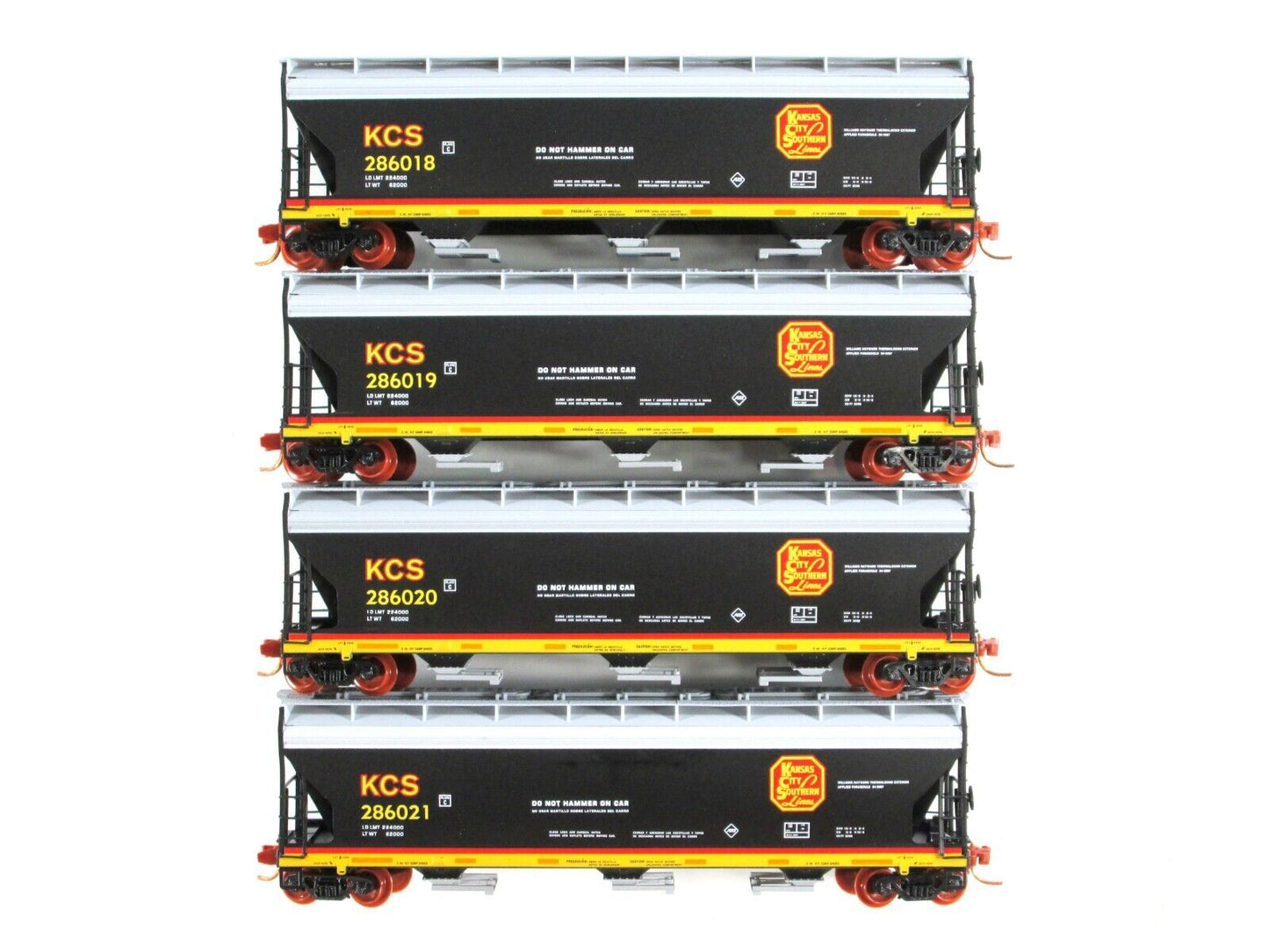 N Scale *KANSAS CITY SOUTHERN BELLE* Hopper 4-Pack #23 - Micro Trains 99300023