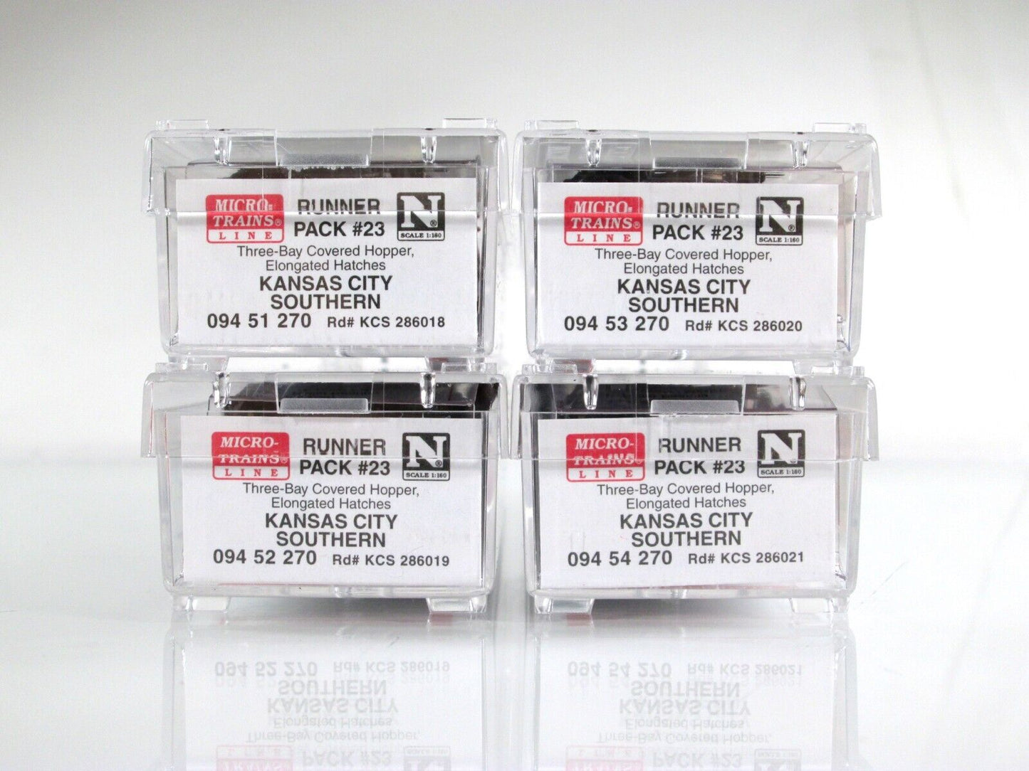 N Scale *KANSAS CITY SOUTHERN BELLE* Hopper 4-Pack #23 - Micro Trains 99300023