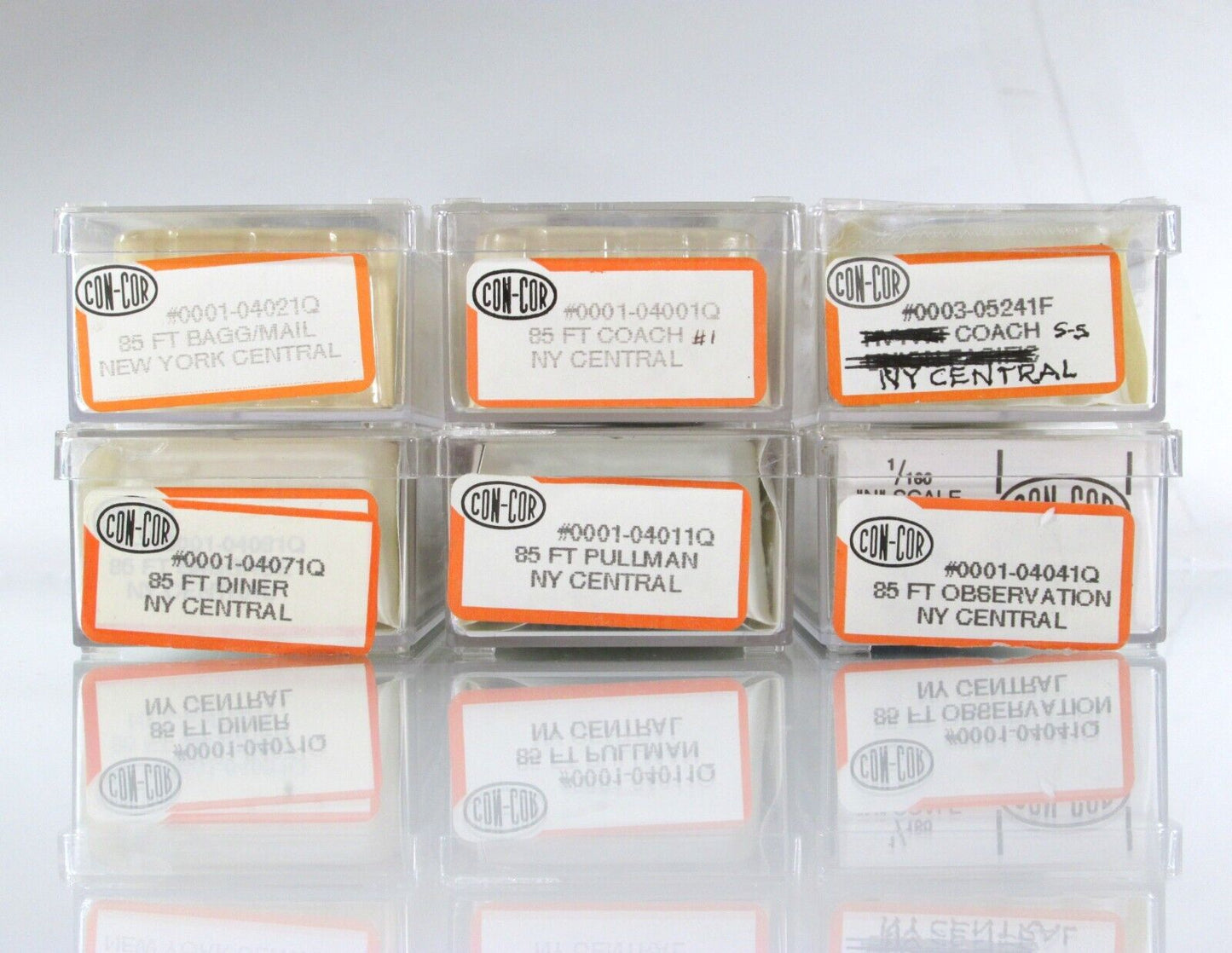 N Scale NEW YORK CENTRAL Lightweight Smoothside Passenger 6-Car Set ---- Con-Cor
