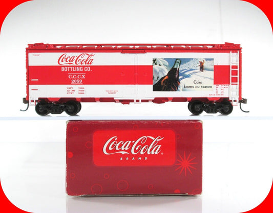 HO Scale COCA-COLA Bottling, 40' Steel Reefer Box Car - CCCX 2059 - Athearn 8330