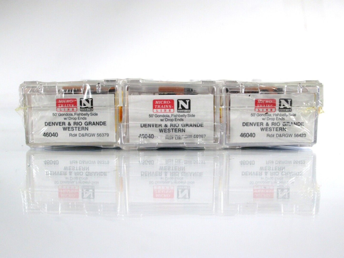 N Scale **DENVER RIO GRANDE & WESTERN** Gondola 3-Pack Set -- Micro Trains 46042