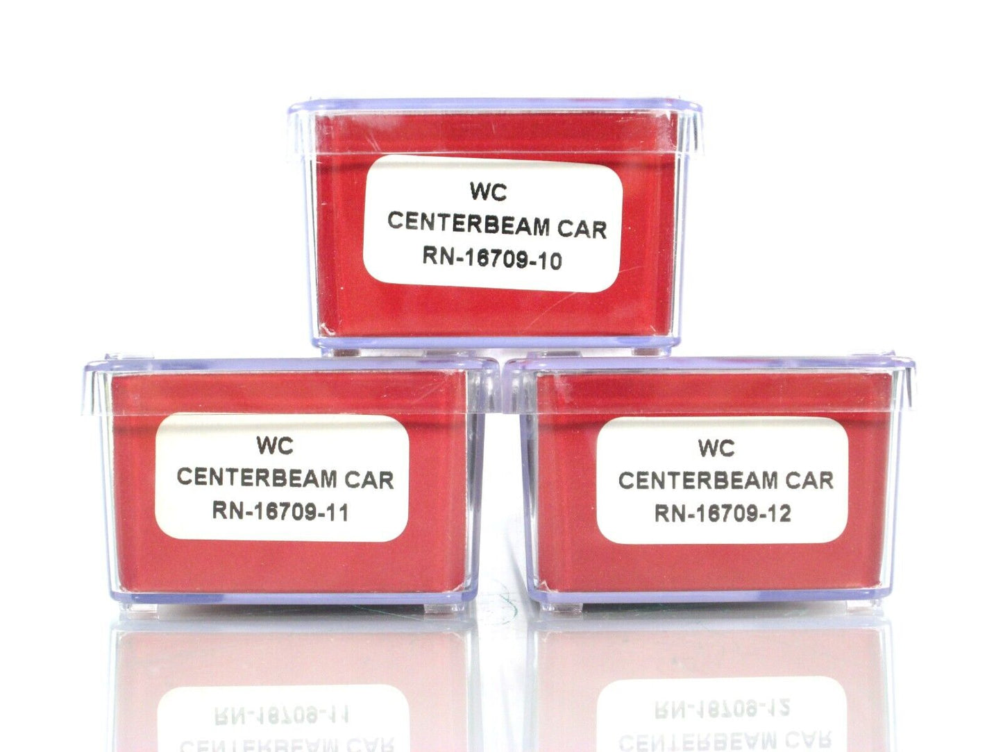 N Scale **WISCONSIN CENTRAL** Centerbeam Flat Car 3-Pack -- Red Caboose RM-16710