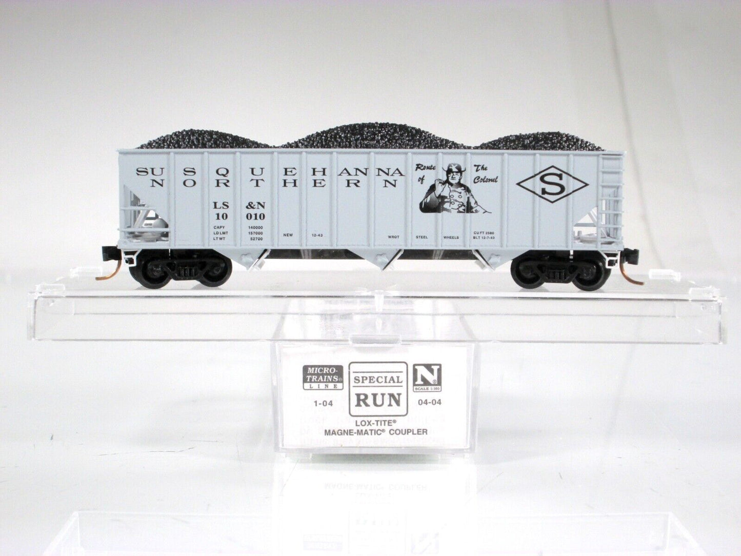 N Scale SUSQUEHANNA NORTHERN Coal Hopper, LS&N 10010 -- Micro Trains Special Run