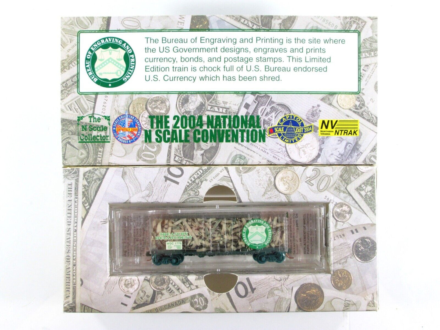 N Scale *US BUREAU of ENGRAVING and PRNTING* Money Box Car -Micro Trains Special