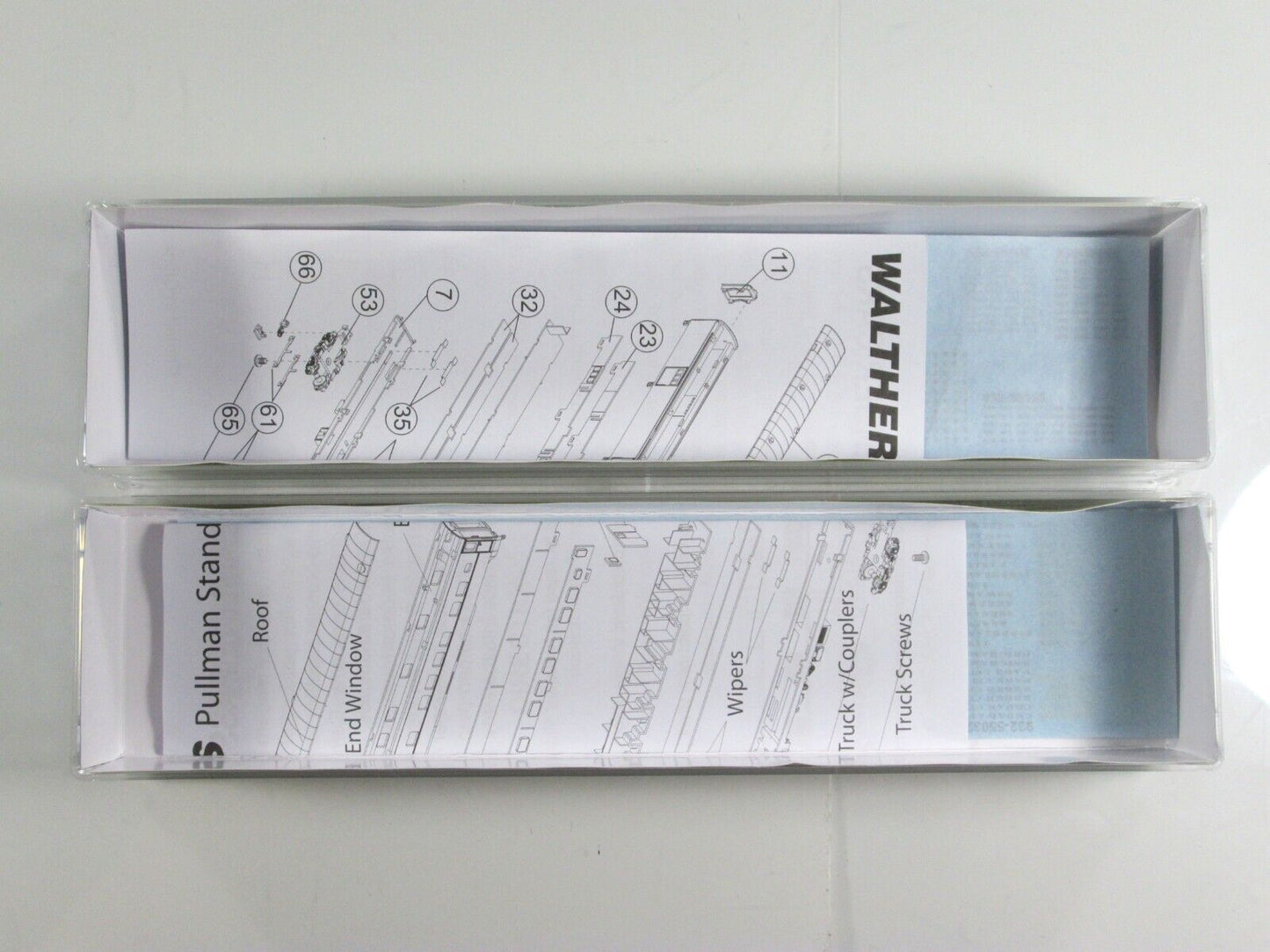 N Scale PENNSYLVANIA Baggage & Lighted Sleeper Car --- Walthers 932-55097, 55037