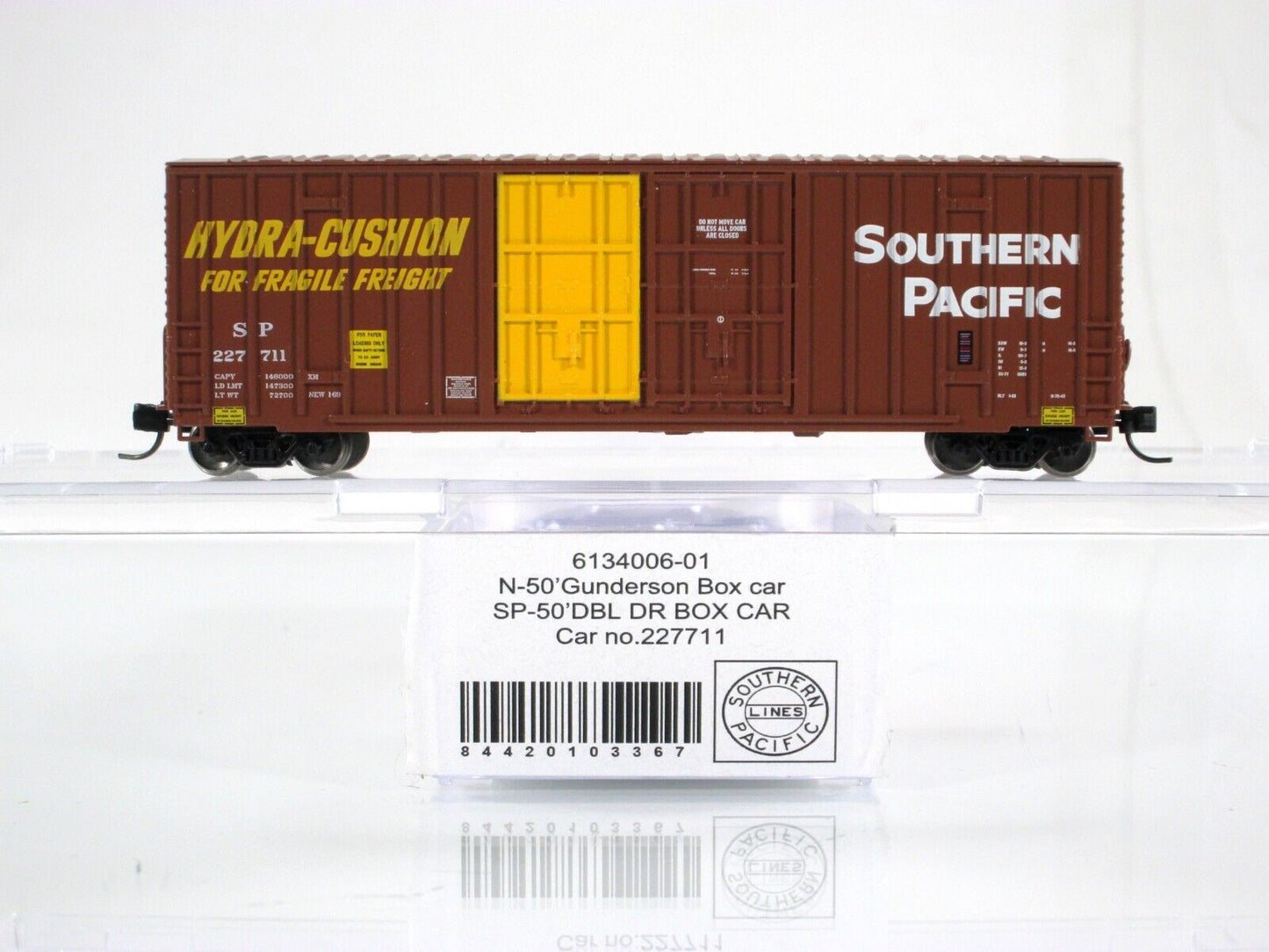 N Scale *SOUTHERN PACIFIC* 50' Hydra-Cushion Box Car 6-Set Intermountain 6134006