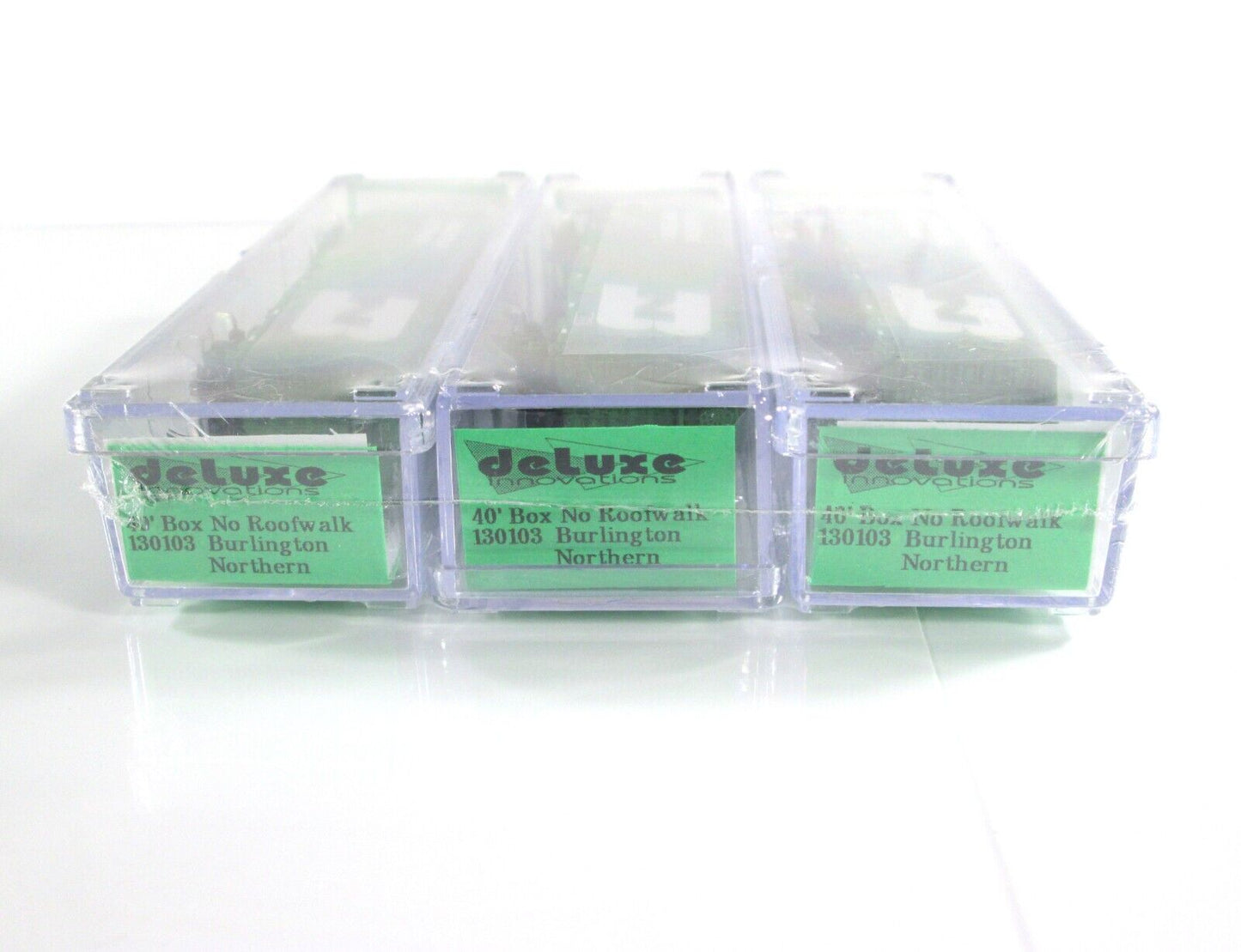 N Scale BURLINGTON NORTHERN Box Car Set, BN 121100, 122675, 124258 DELUXE 130103