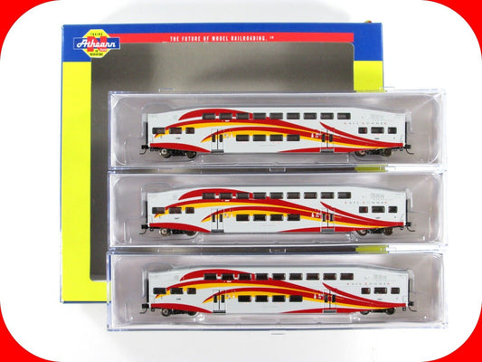 N Scale NEW MEXICO RAIL RUNNER Bombardier Coaches 1005,1006,1007 - Athearn 10176