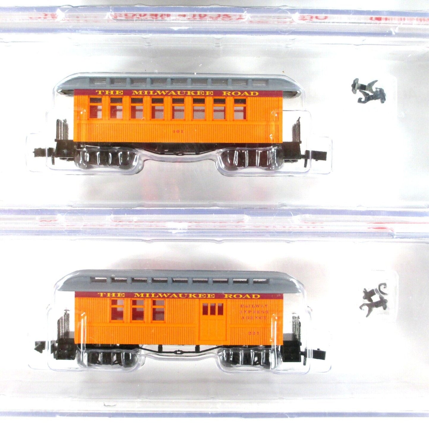N Scale *MILWAUKEE ROAD* Overton Old-Time Passenger 4-Car Set - Roundhouse 89429