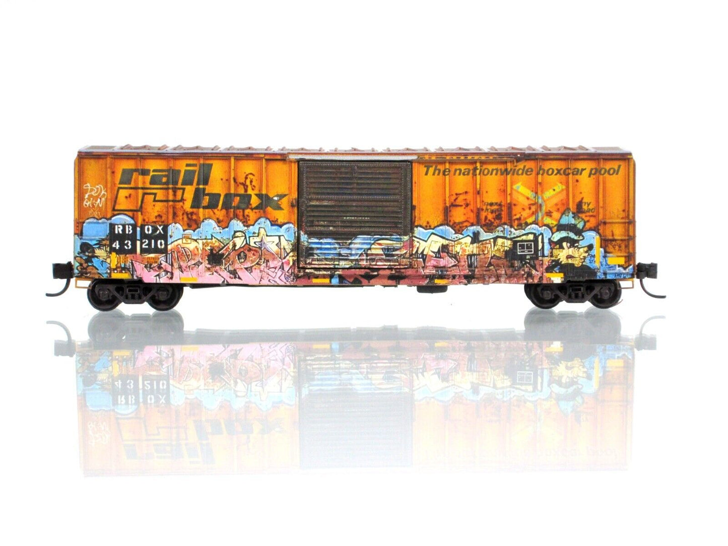 N Scale RAILBOX  **ALIEN ABDUCTION DAY** GRAFFITI Box Car, Micro Trains 02544010