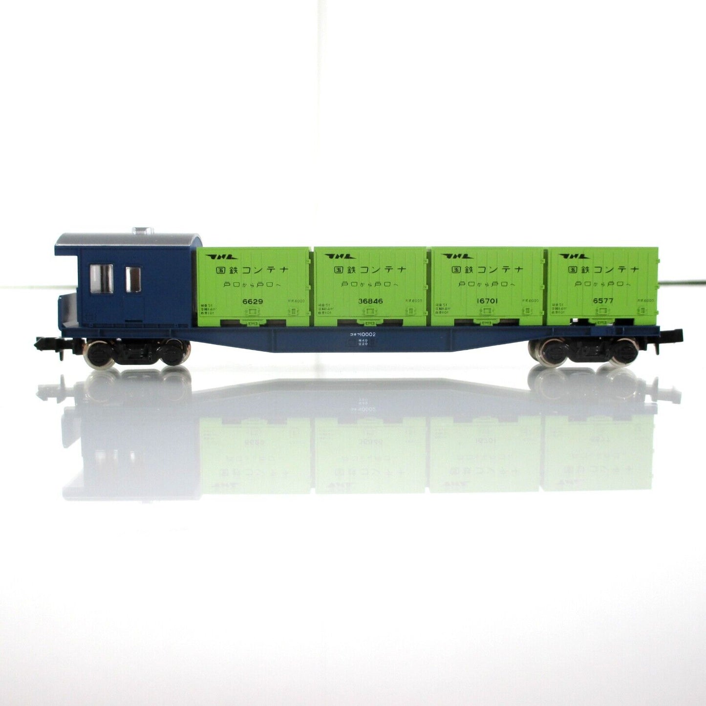 N Scale **JAPAN** Containers on Flat Control Car, JNR #10002 --Kato 8003 / 10000