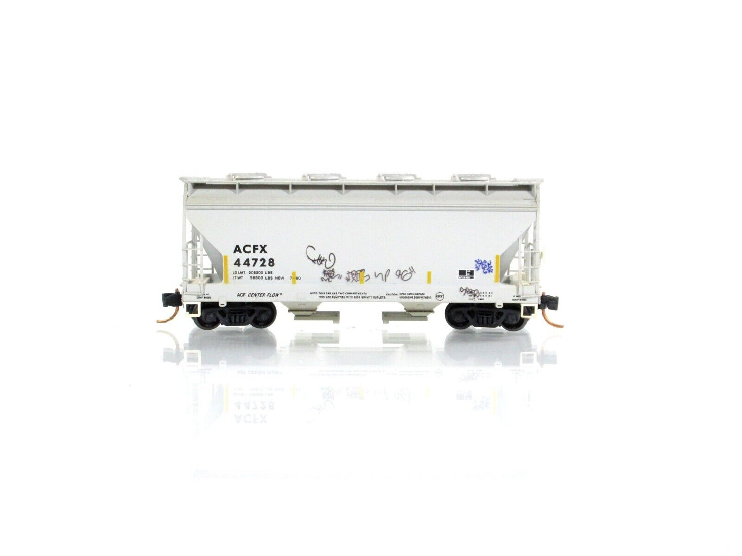 N Scale ***ACFX*** Weathered & Graffiti Hopper #44728 ---- Micro Trains 09244310