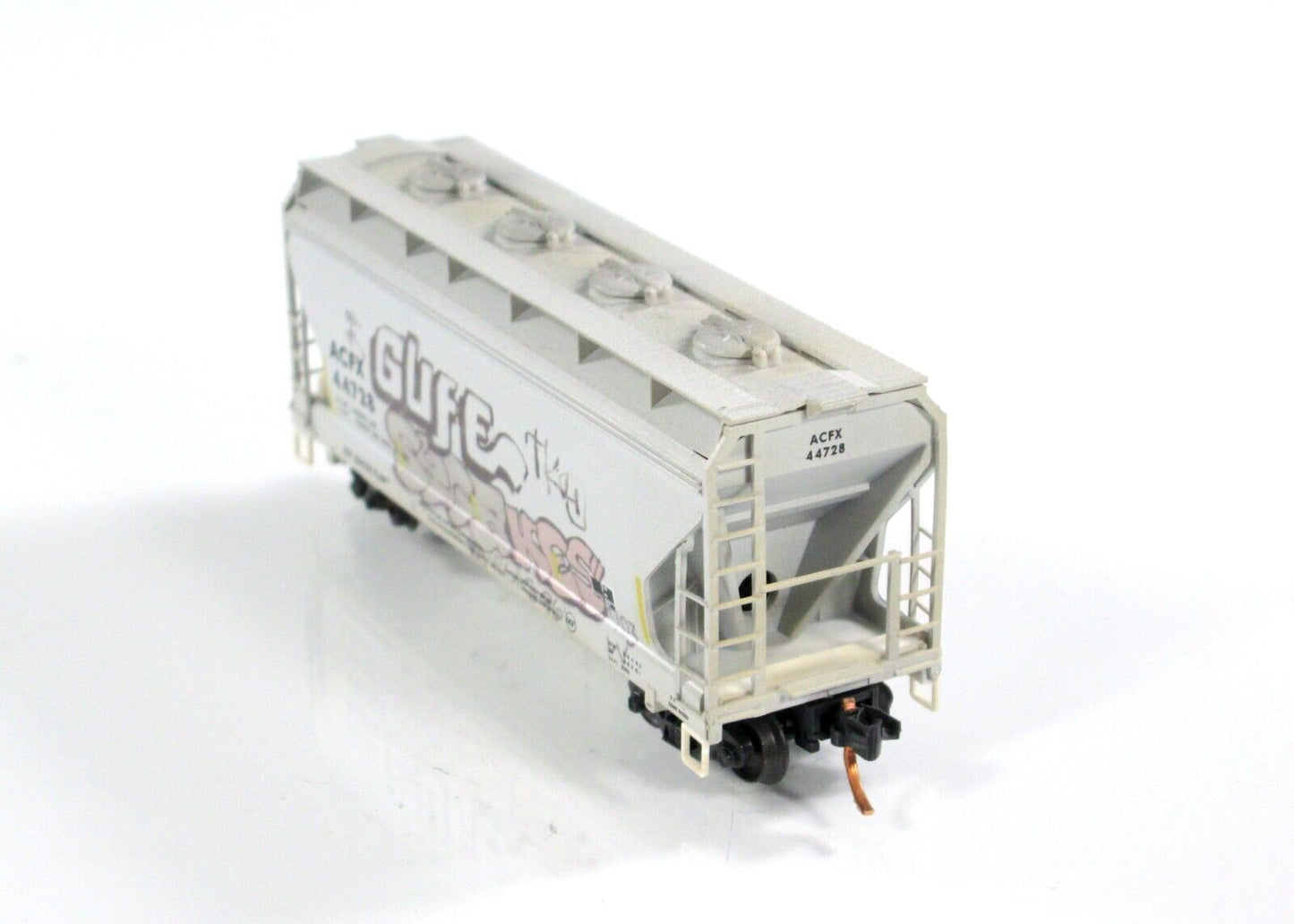 N Scale ***ACFX*** Weathered & Graffiti Hopper #44728 ---- Micro Trains 09244310