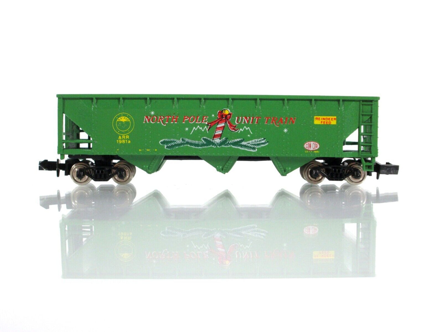 N Scale **CHRISTMAS NORTH POLE UNIT TRAIN** Hopper Set, ARR 1981 - Con-Cor *RARE