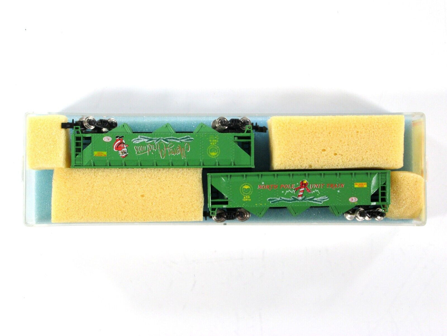 N Scale **CHRISTMAS NORTH POLE UNIT TRAIN** Hopper Set, ARR 1981 - Con-Cor *RARE