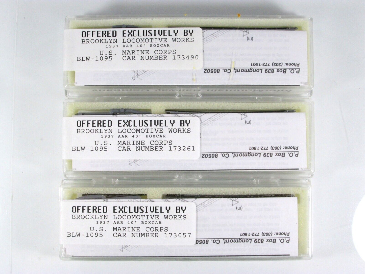 N Scale **US MARINE CORPS** 3-Box Car Set - Intermountain / BLW Special **RARE
