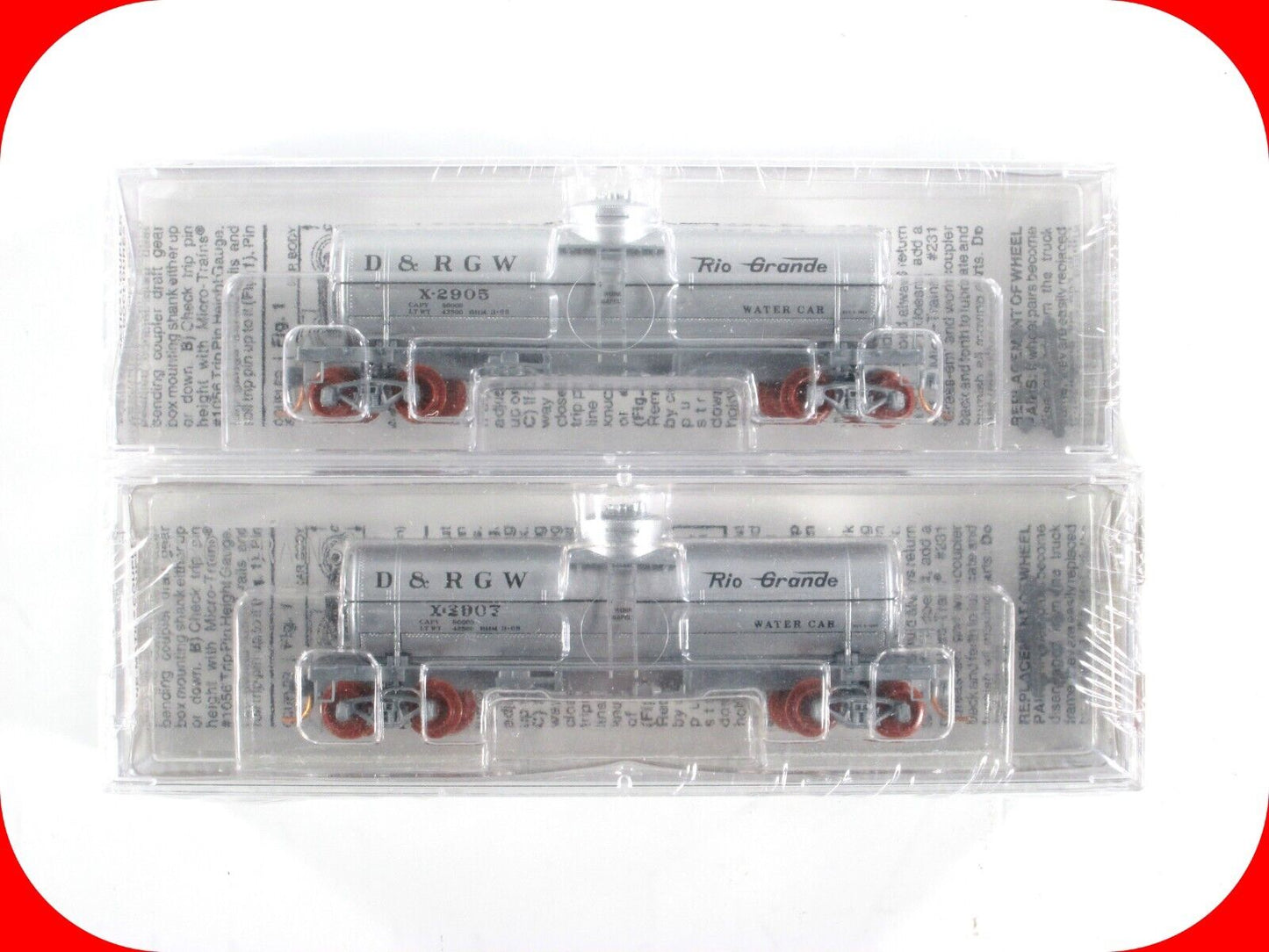 N Scale **DENVER RIO GRANDE** MOW Water Tanker 2-Pack - Micro Trains NSC Special