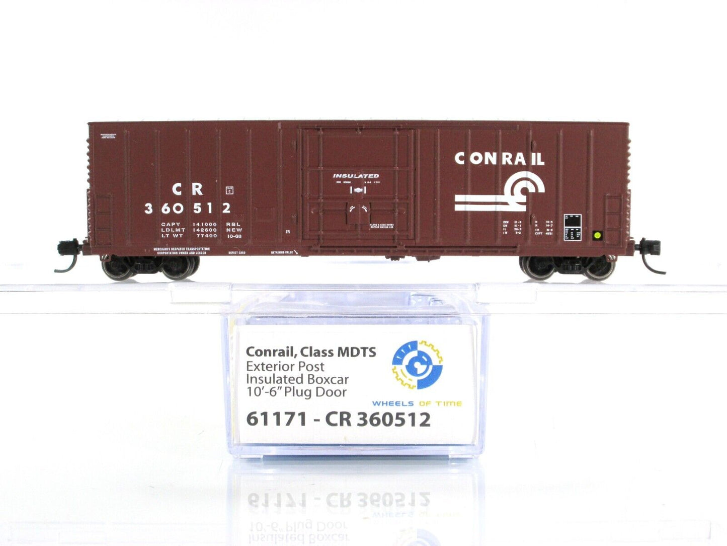 N Scale **CONRAIL** 50' Insulated Box Car 8-Pack Set, by WHEELS of TIME **RARE**