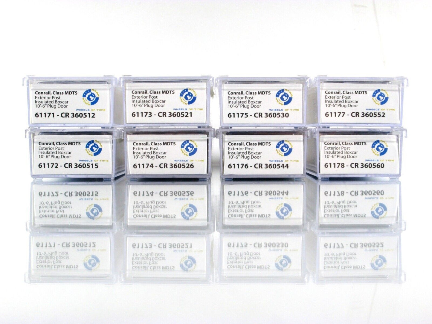 N Scale **CONRAIL** 50' Insulated Box Car 8-Pack Set, by WHEELS of TIME **RARE**