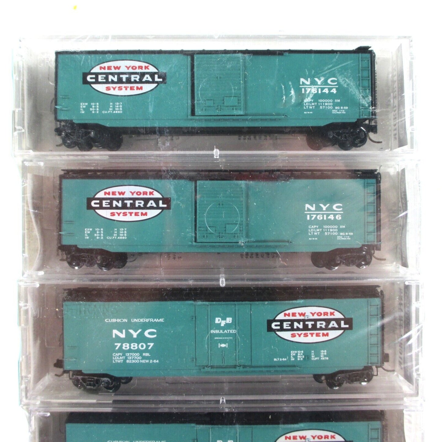 N Scale ***NEW YORK CENTRAL*** 50' Box Car 6-Pack Set - Kadee Micro Trains 31192