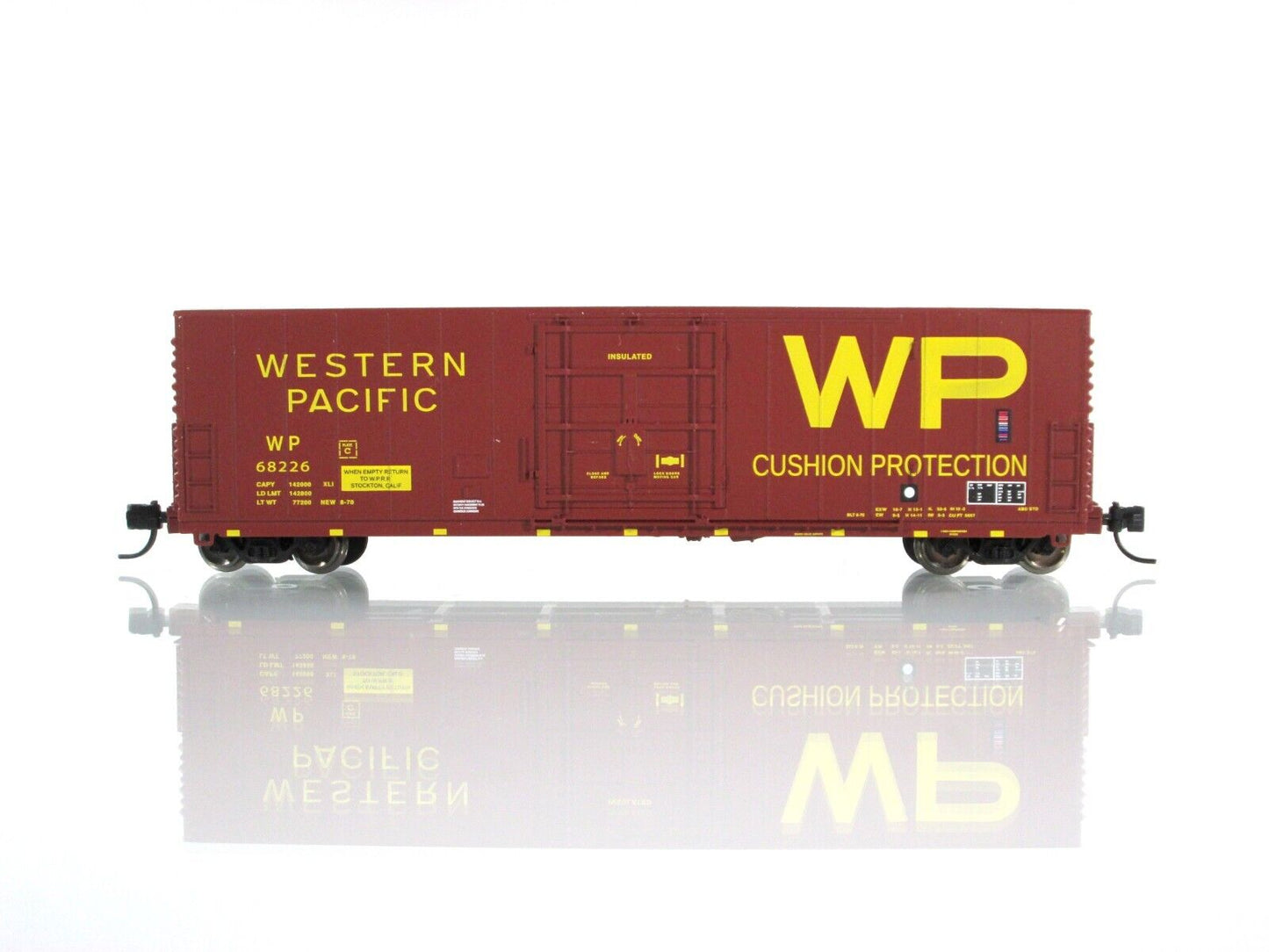 N Scale **WESTERN PACIFIC** 50' Cushion Box Car 6-Set - WHEELS of TIME **RARE*