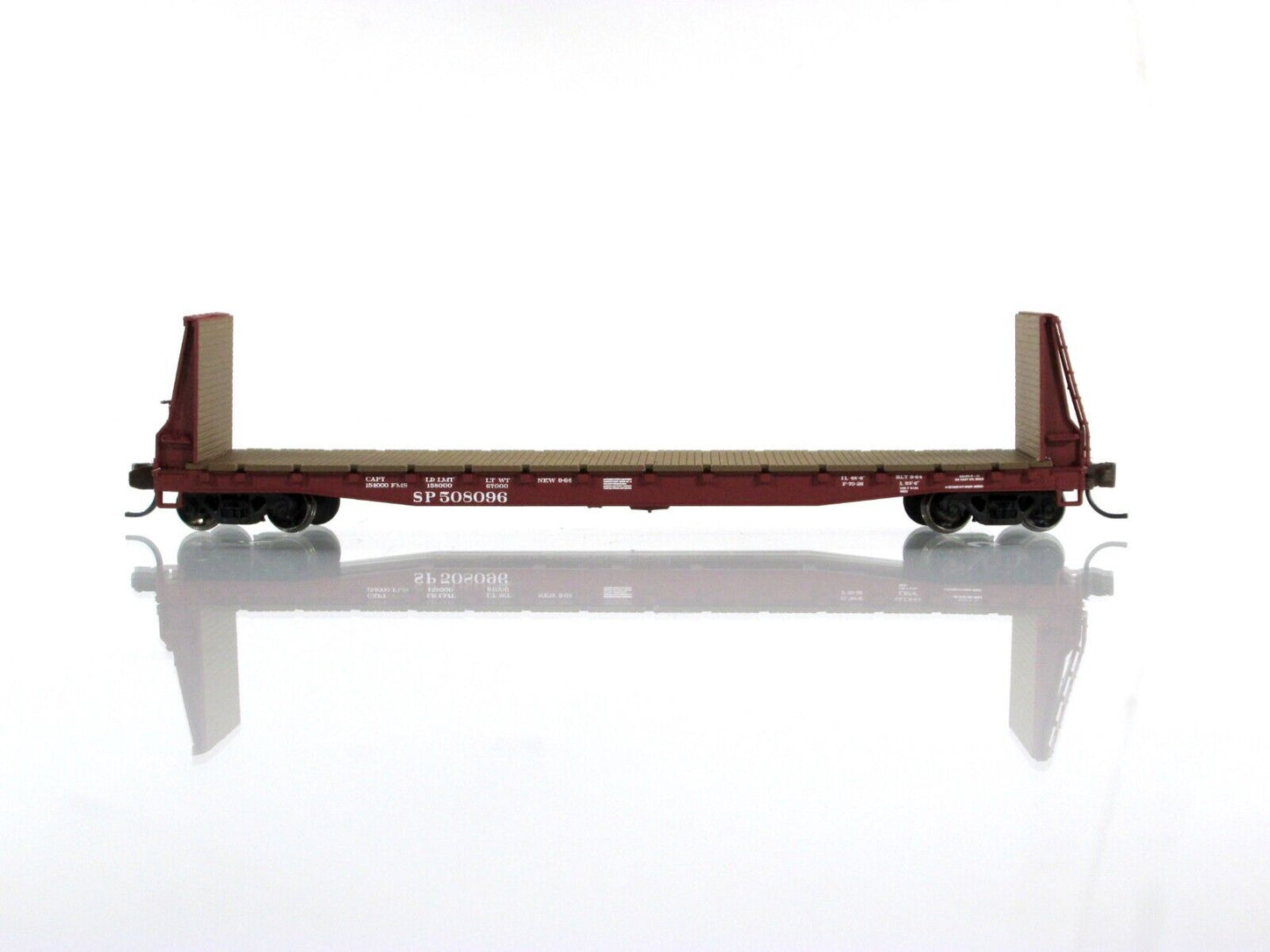 N Scale *SOUTHERN PACIFIC* Bulkhead Flat Car 12-Pack Set - WHEELS of TIME **RARE