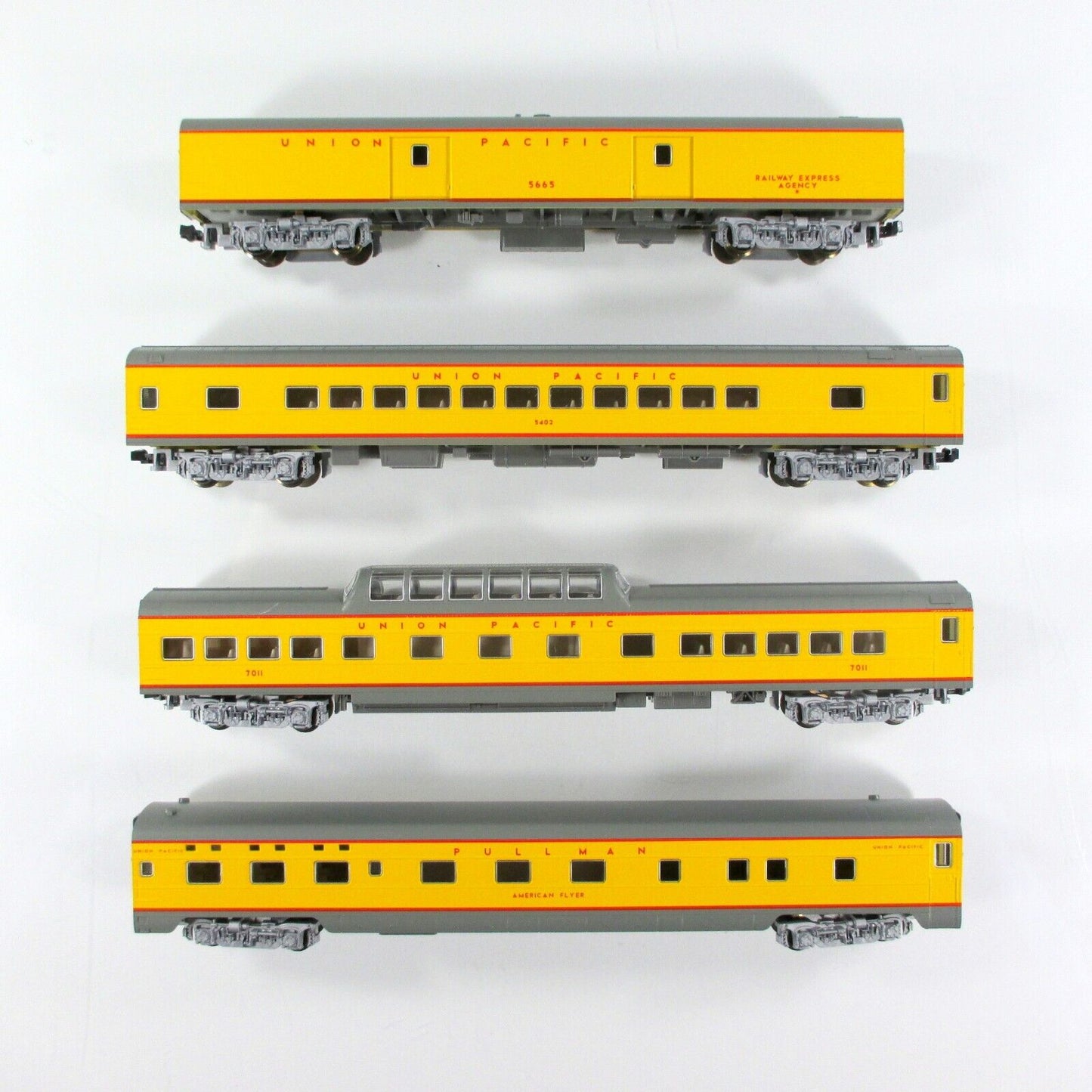 N Scale **UNION PACIFIC** Smoothside Passenger Car 4-Pack Set B -- Kato 106-1102