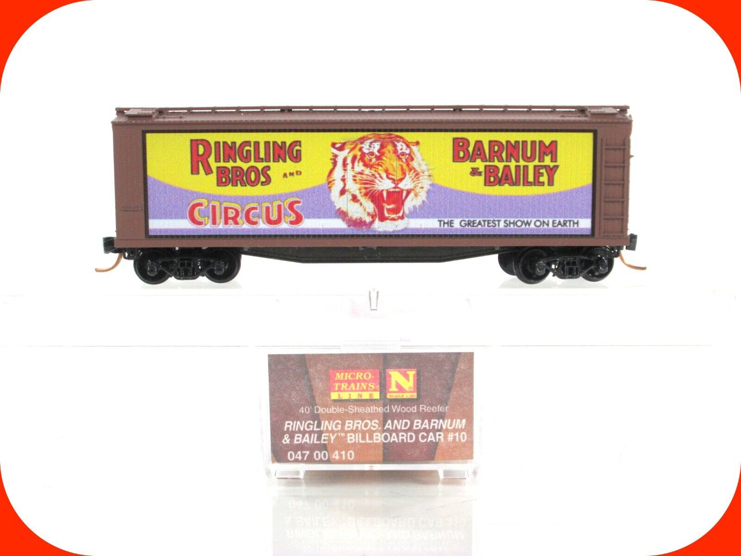 N Scale ***RINGLING CIRCUS*** Billboard Car #10 Box Car -- Micro Trains 04700410