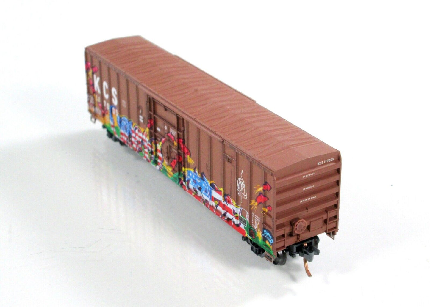 N Scale **KCS** Weathered & Graffiti 50' Box Car #117005 - Micro Trains 02744191