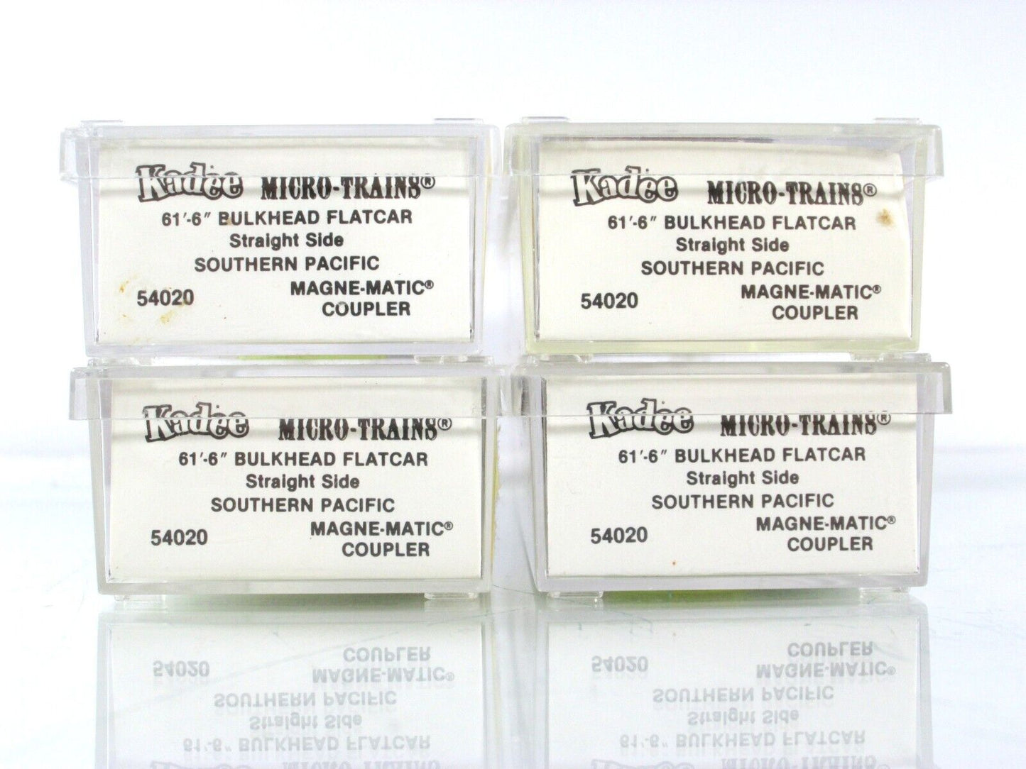 N Scale **SOUTHERN PACIFIC** Bulkhead Flat 4-Car Set -- Kadee Micro Trains 54020