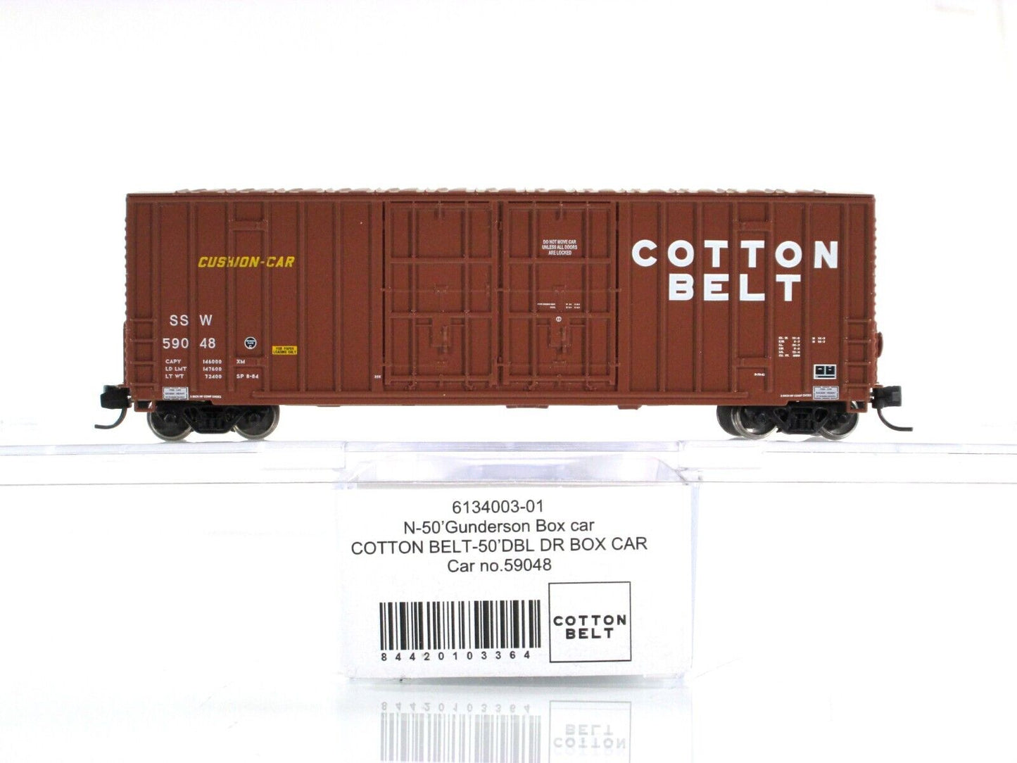N Scale **COTTON BELT** 50' High Cube Box Car 6-Set -Intermountain 6134003 *RARE