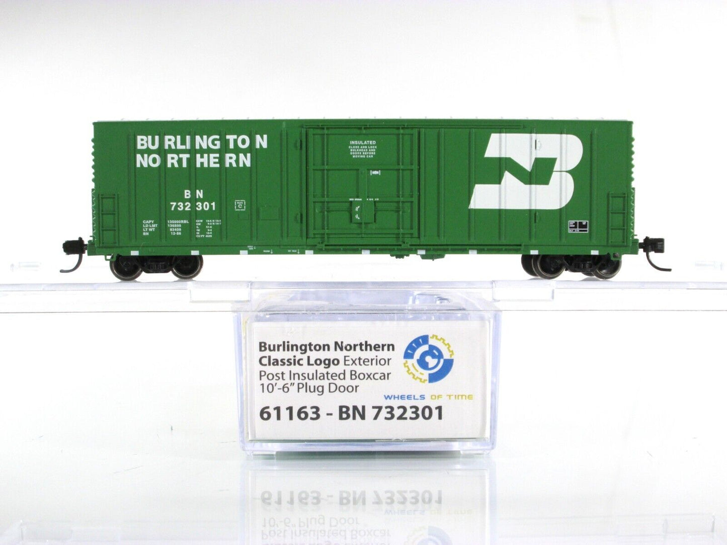 N Scale *BURLINGTON NORTHERN* 50' Box Car 8-Pack Set, by WHEELS of TIME **RARE**