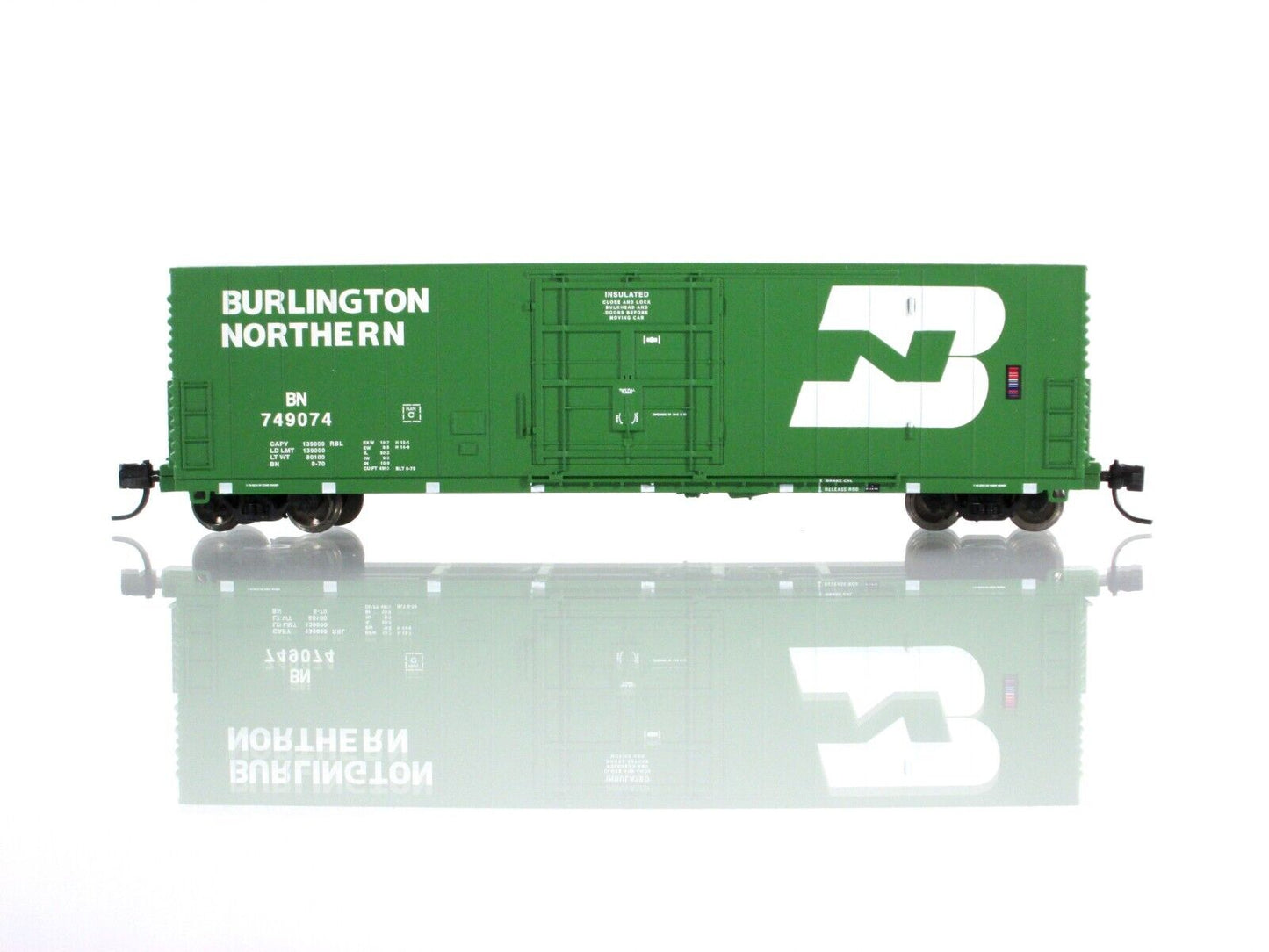 N Scale *BURLINGTON NORTHERN* 50' Insulated Box Car 8-Set -WHEELS of TIME **RARE