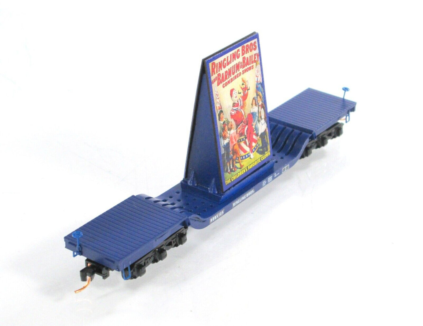 N Scale **RINGLING** Clown Billboard on Flat Car RBBX 105 -Micro Trains 10900162