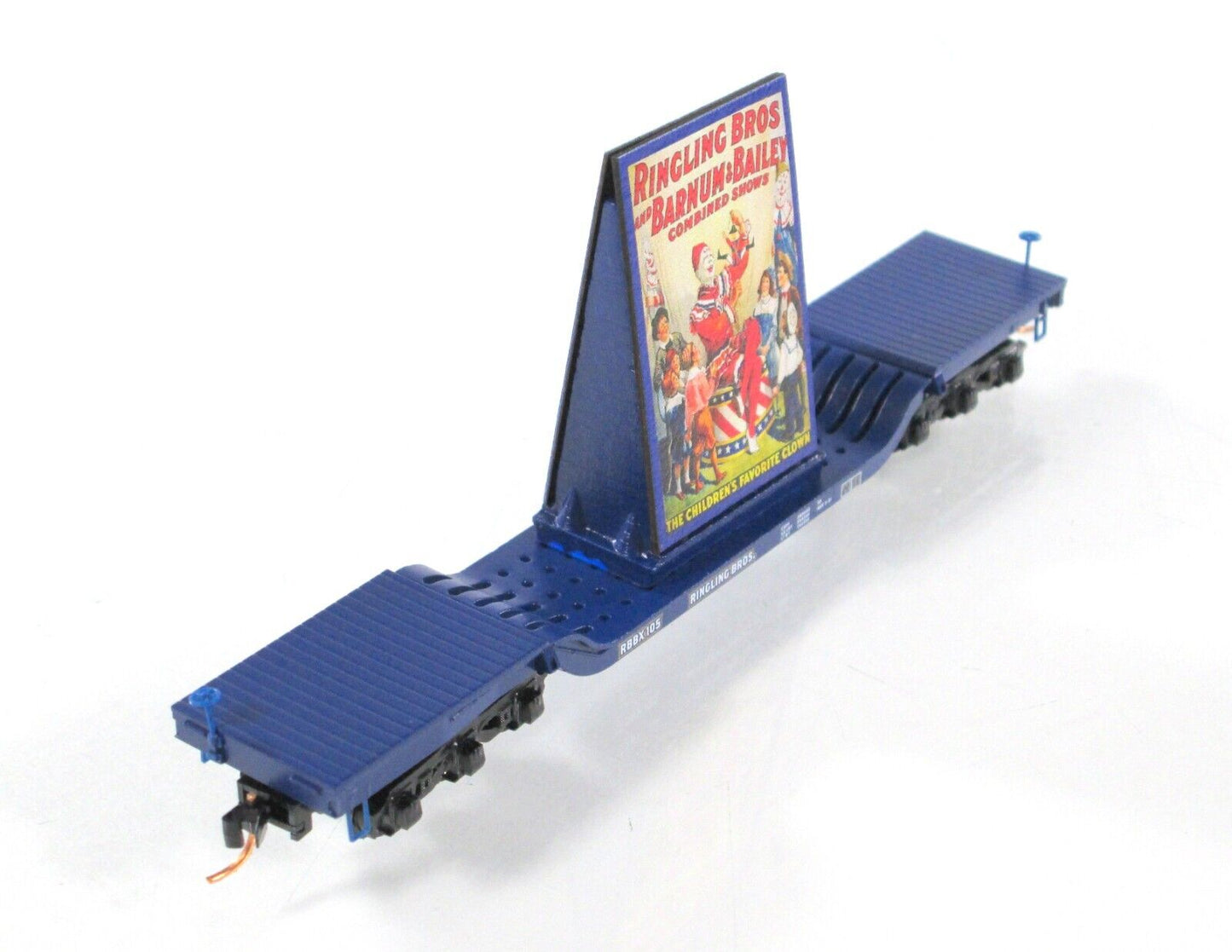 N Scale **RINGLING** Clown Billboard on Flat Car RBBX 105 -Micro Trains 10900162
