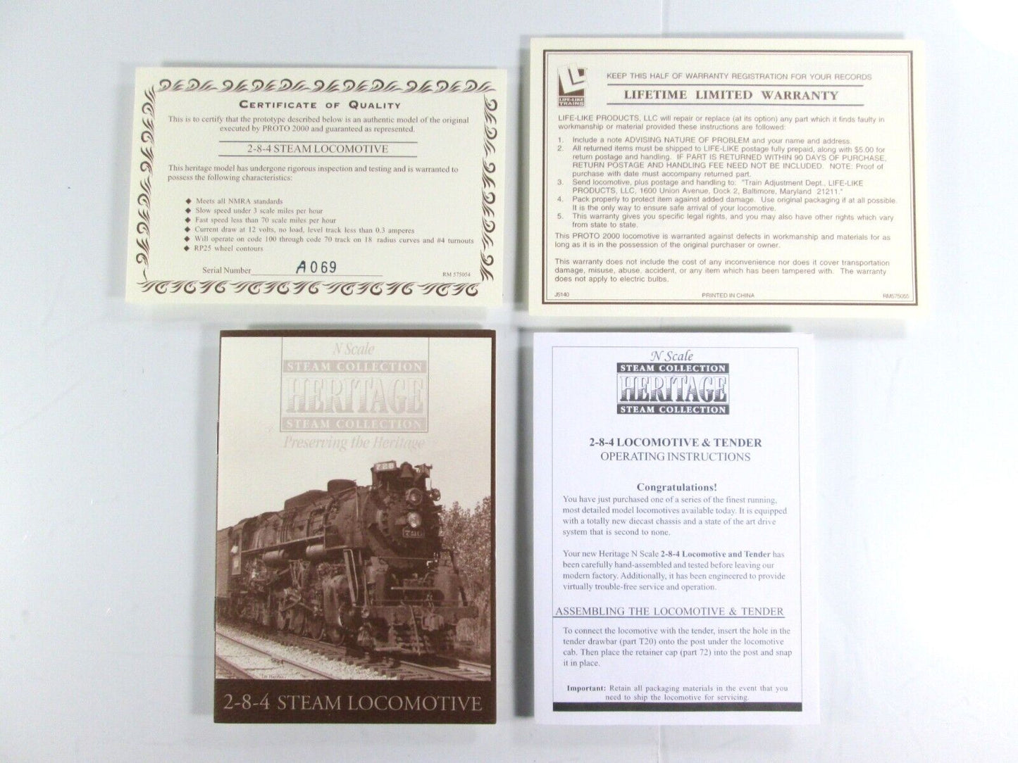 N Scale *PERE MARQUETTE* 2-8-4 Berkshire Steam Locomotive #1202 - Life-Like 7467