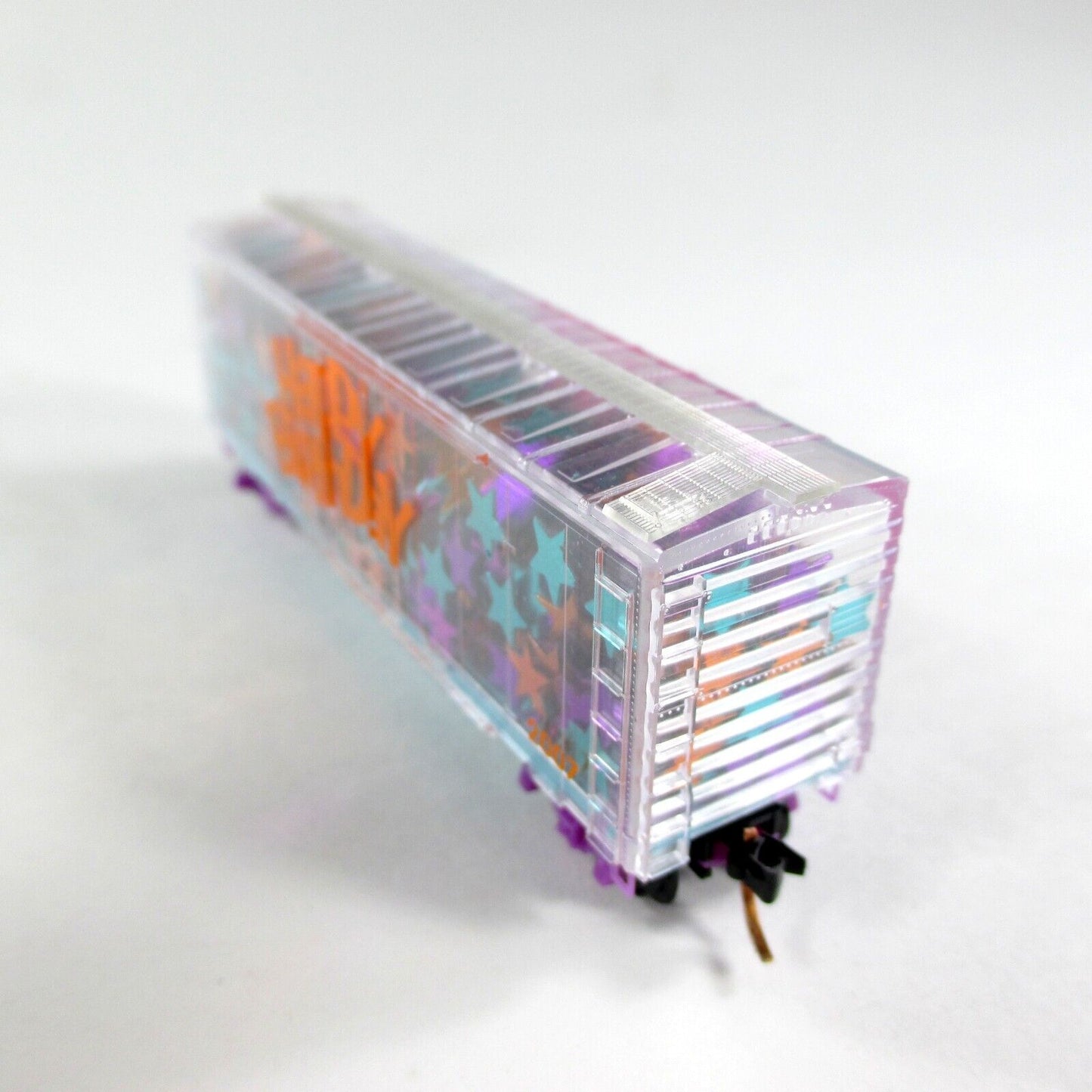 N Scale **HAPPY BIRTHDAY** Transparent Box Car w/ Glitter -Micro Trains 02100530