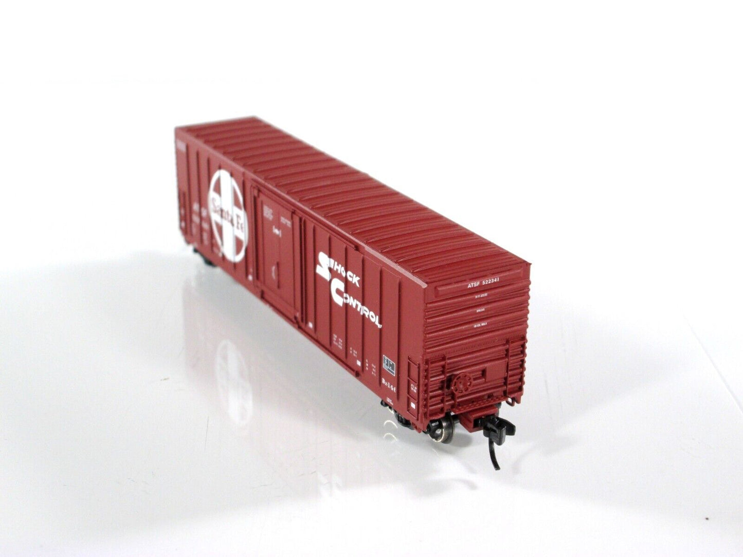N Scale **SANTA FE** 50' Shock Control Box Car 8-Pack Set, WHEELS of TIME *RARE*