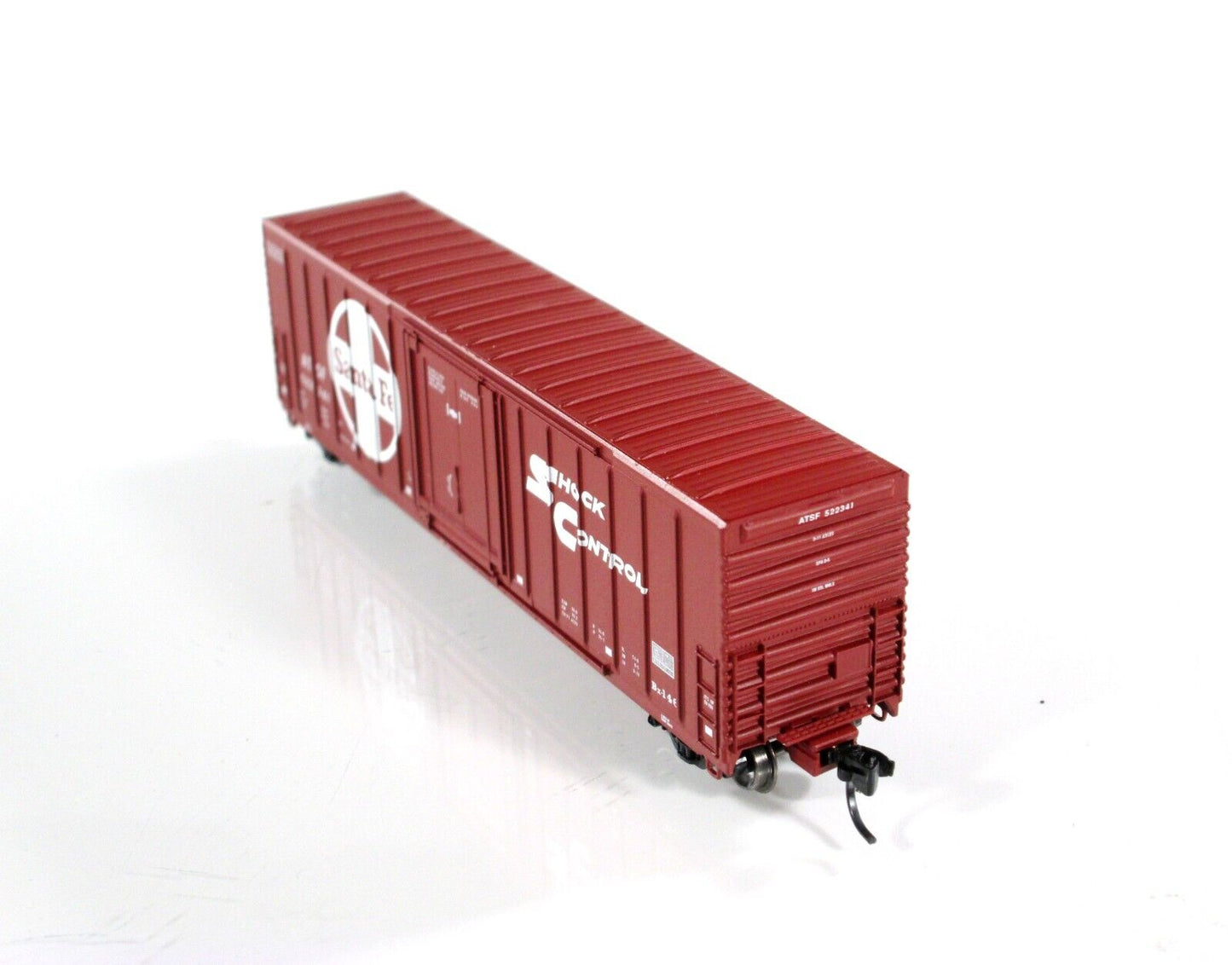 N Scale **SANTA FE** 50' Shock Control Box Car 8-Pack Set, WHEELS of TIME *RARE*
