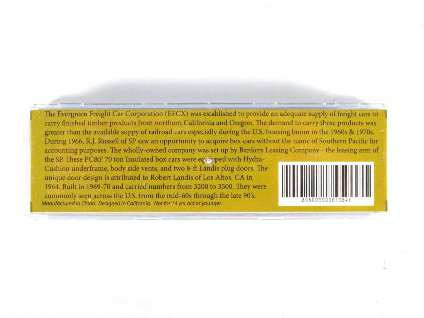 N Scale **EVERGREEN** Southern Pacific 50' Box Car 8-Set - WHEELS of TIME **RARE