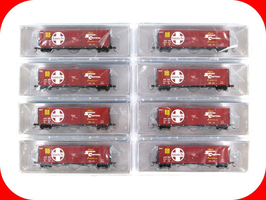 N Scale *SANTA FE* Super Shock Control Box Car 8-Pack Set, WHEELS of TIME *RARE*