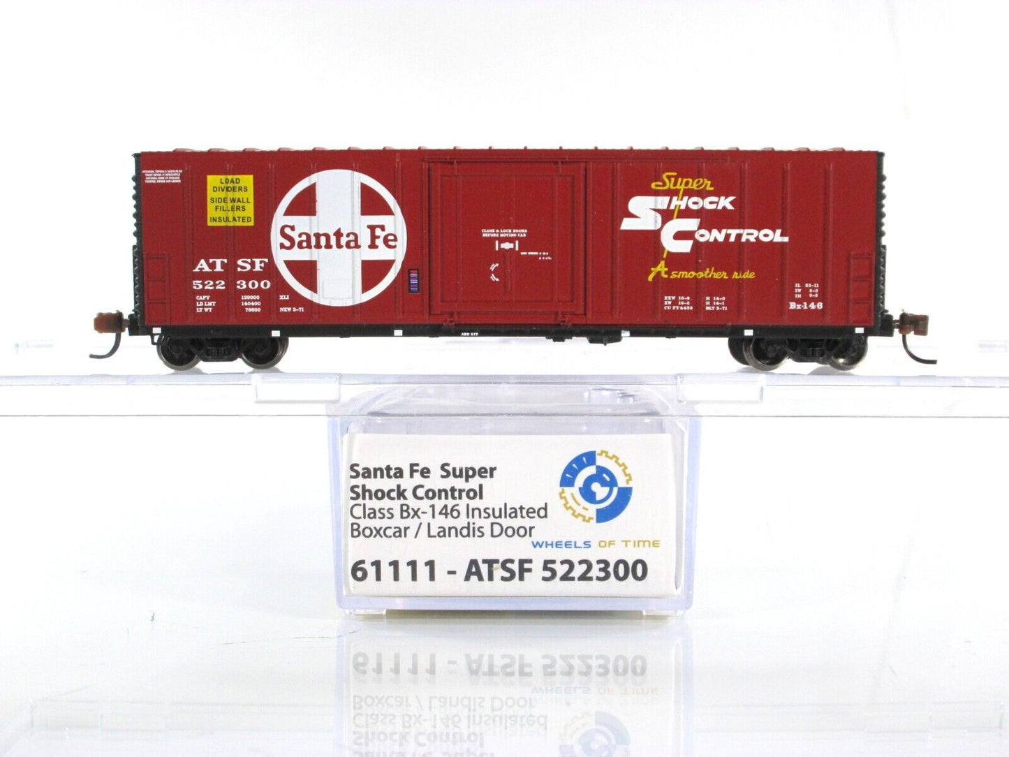 N Scale *SANTA FE* Super Shock Control Box Car 8-Pack Set, WHEELS of TIME *RARE*