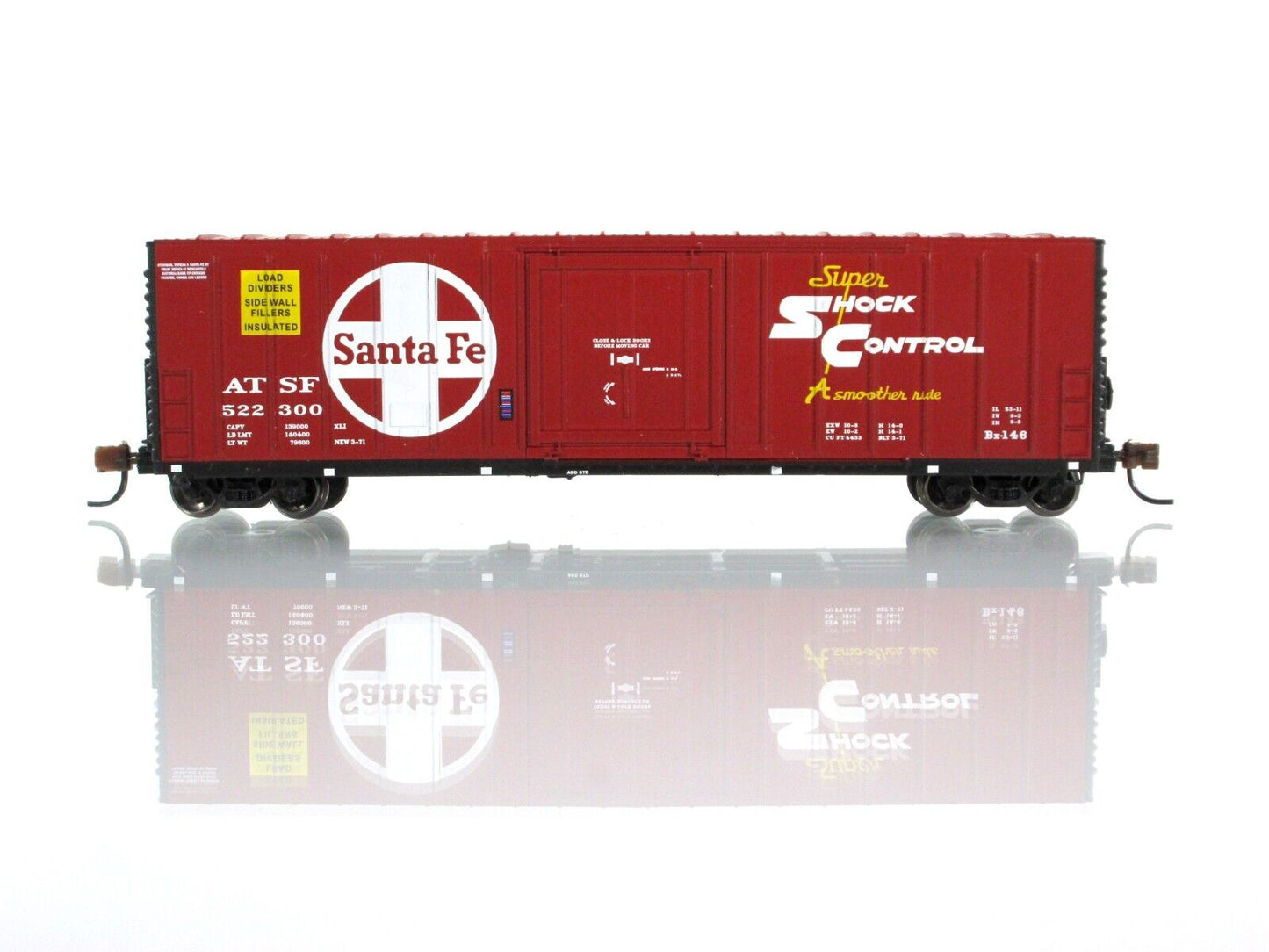 N Scale *SANTA FE* Super Shock Control Box Car 8-Pack Set, WHEELS of TIME *RARE*