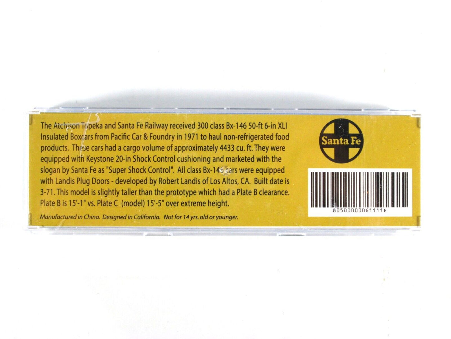 N Scale *SANTA FE* Super Shock Control Box Car 8-Pack Set, WHEELS of TIME *RARE*