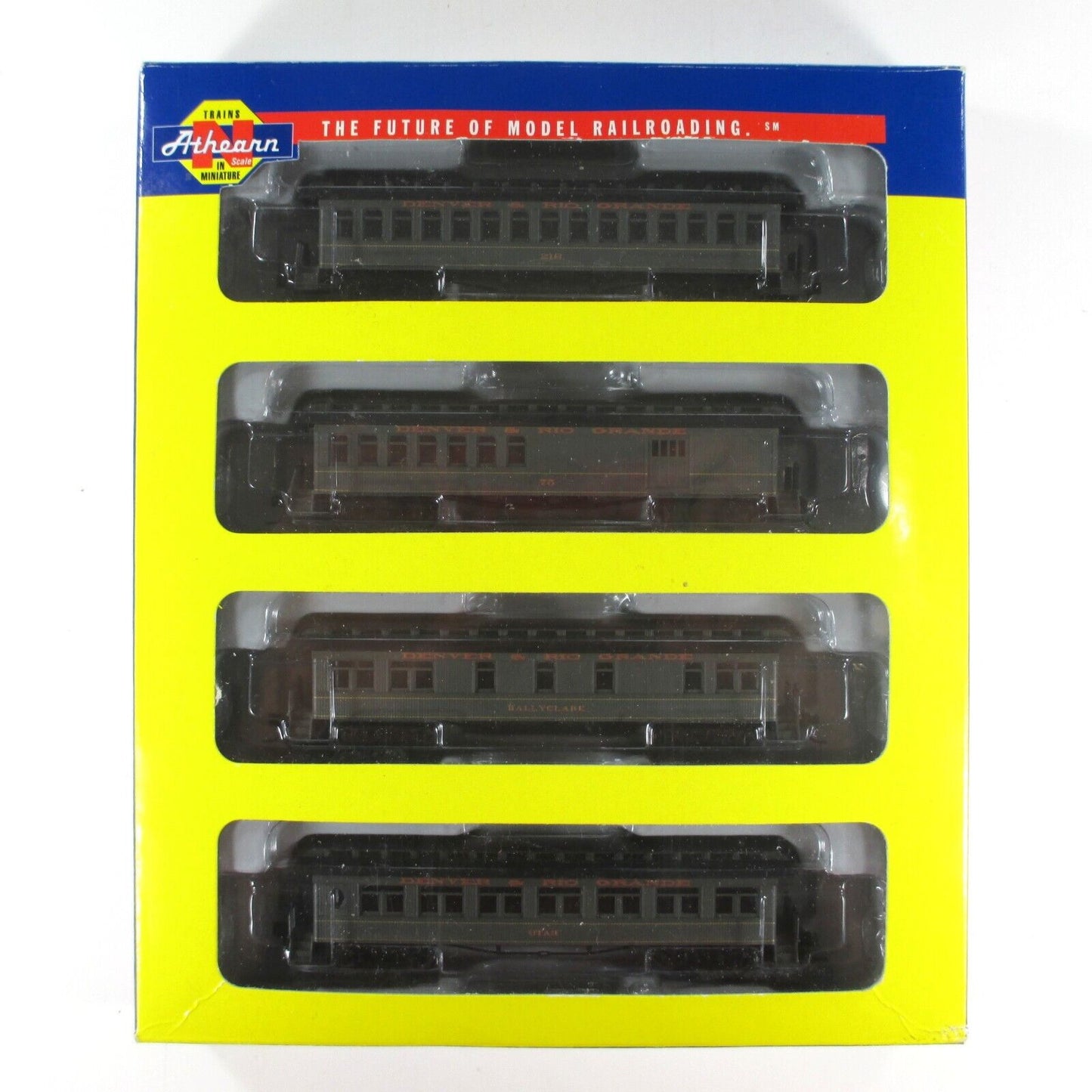 N Scale D&RGW / Denver Rio Grande Overland Passenger 4-Car Set --- Athearn 11853