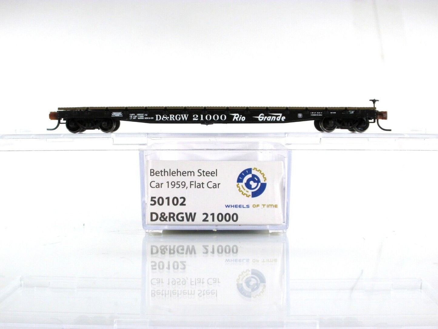N Scale *DENVER RIO GRANDE* 53'-6" Flat Car 6-Pack Set - WHEELS of TIME **RARE**